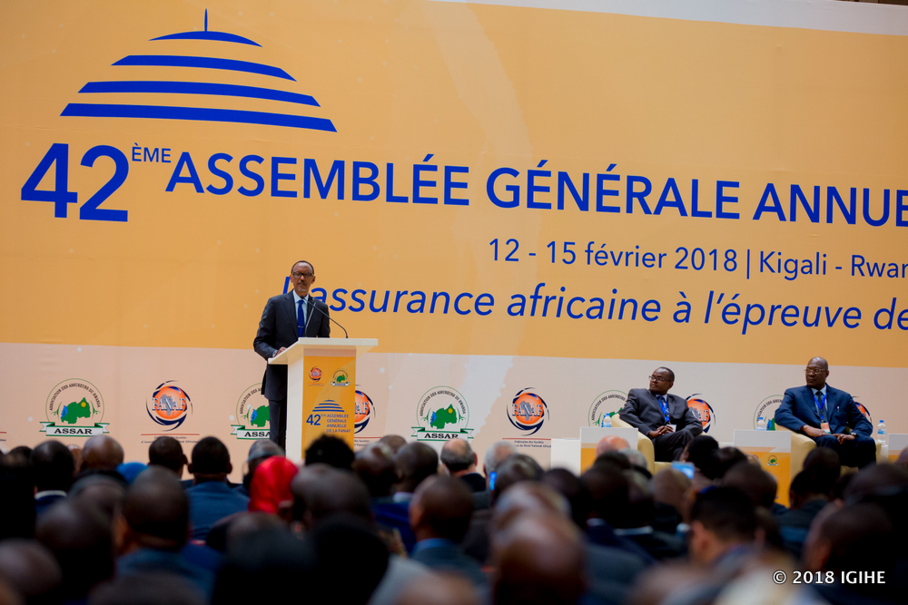 Kagame underlined that beyond compensation for misfortune, insurance contribute to development programmes.