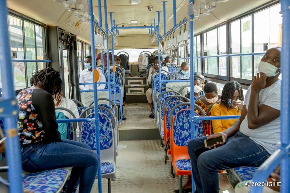 Public buses were required to carry fewer passengers in order to observe social distancing.