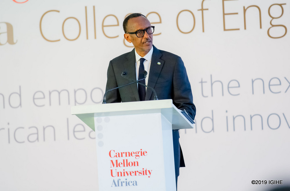 President Paul Kagame has said that Rwanda has the potential, will and capacity of hosting international centers of excellence such as the Carnegie Mellon University,