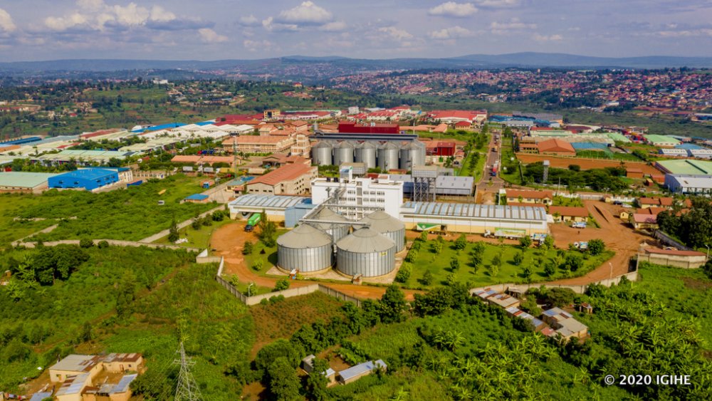 This photo shows the bird's eye view of Kigali Special Economic Zone. Rwanda’s industrial output increased by 5% in March 2025.