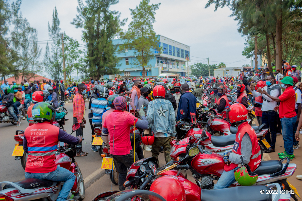 Motorcyclists have turned up for protests to complain about high charges associated with using fare meters and hiked insurance premium.