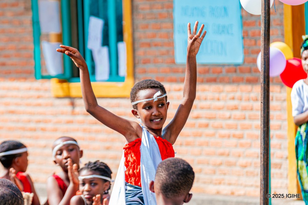 Students at Winners Mount Academy are taught traditional Rwandan dances.