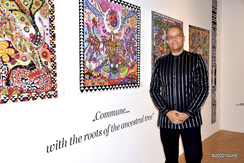 Nukwami is representing Rwanda at the five-month exhibition. 