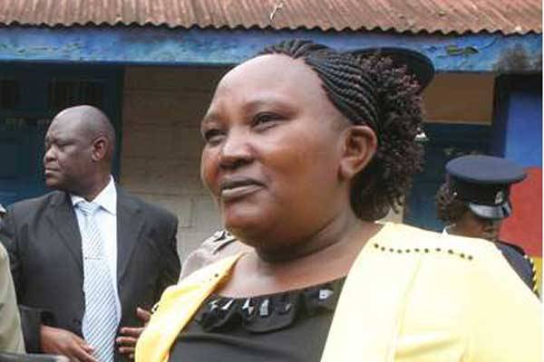 Murang'a County Police Commander Naomi Ichami. She has urged the public to be on the lookout for the officer who shot and killed the Muthithi OCS on June 26, 2016 adding that the suspect was still armed and dangerous.