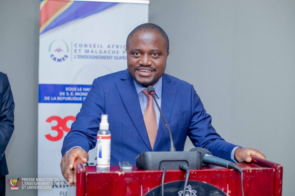 The Minister in charge of Higher and University Education (ESU) in the Democratic Republic of Congo (DRC), Butondo Muhindo Nzangi. 