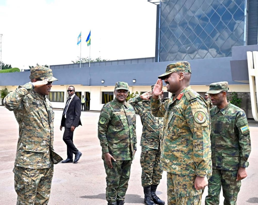 Maj. Gen. Willy Rwagasana is one of the officers who escorted Gen Muhoozi.