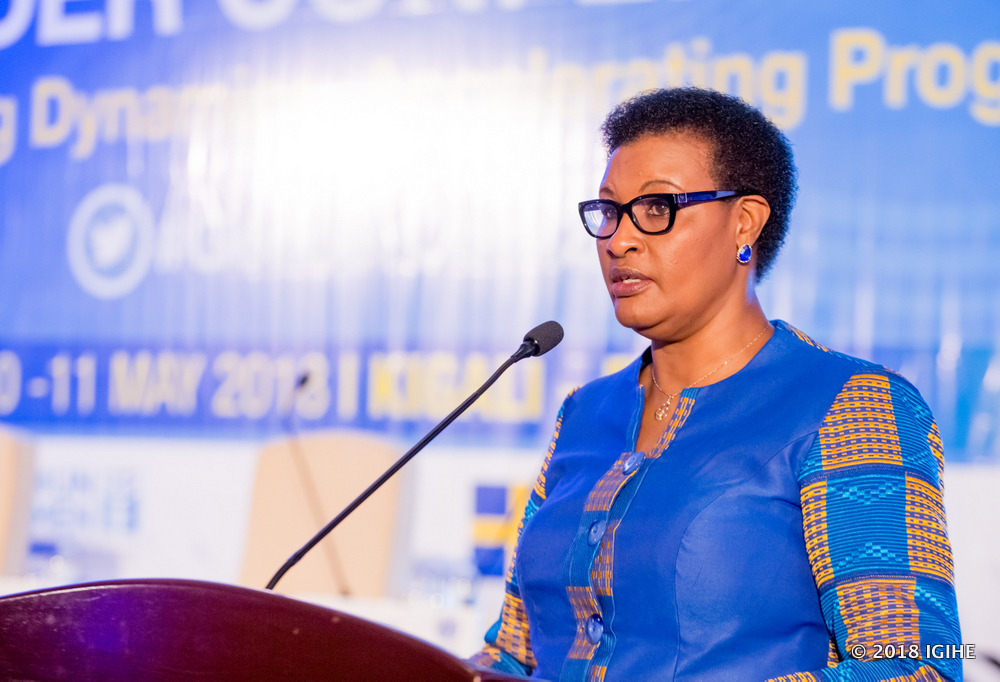 The Speaker of the Parliamentary Chamber of Deputies, Donatille Mukabalisa. 