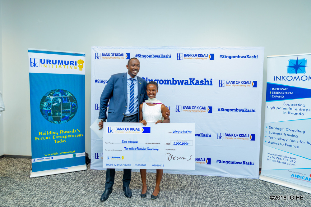 Mukagahima Marie Ange, the CEO and Founder of Zima enterprise said Urumuri initiative made her business prosper due to the training and loans she received.