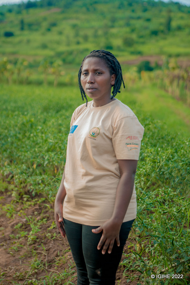 Donatille Mukandayisenga has become self-reliant owing to horticultural development. 