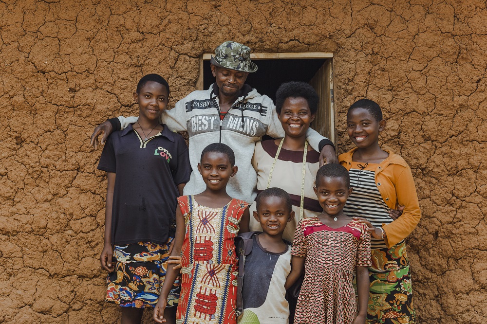 Mukandori lives happily with her family.