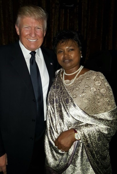 Ambassador Mathilde Mukantabana with President-elect of America Donald John Trump