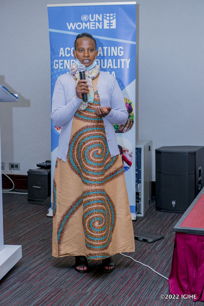 Alphonsine Mumporeze started making liquid soaps on the support of UN Women and partners.