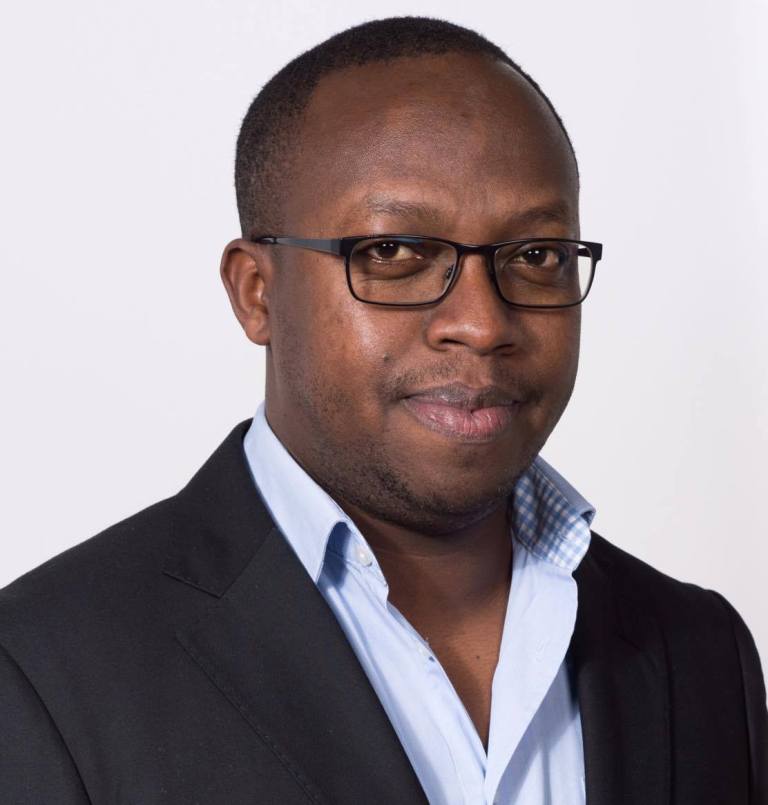 The president of Ibuka Europe Chapter,Murangira César.