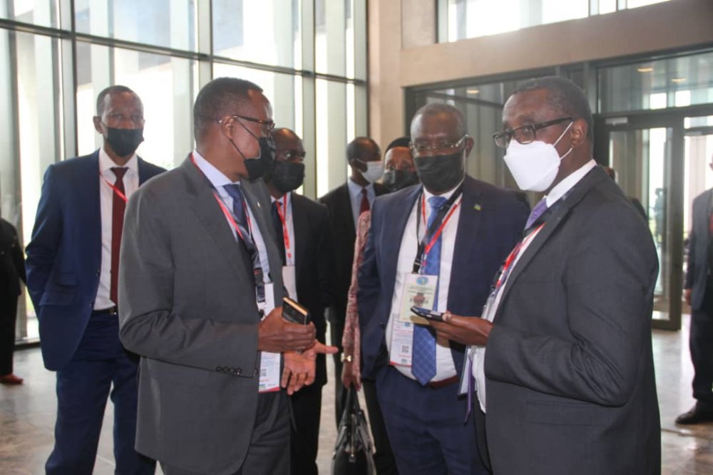 Minister Biruta and Maj Gen Murasira in Congo Brazzaville for ECCAS meeting.