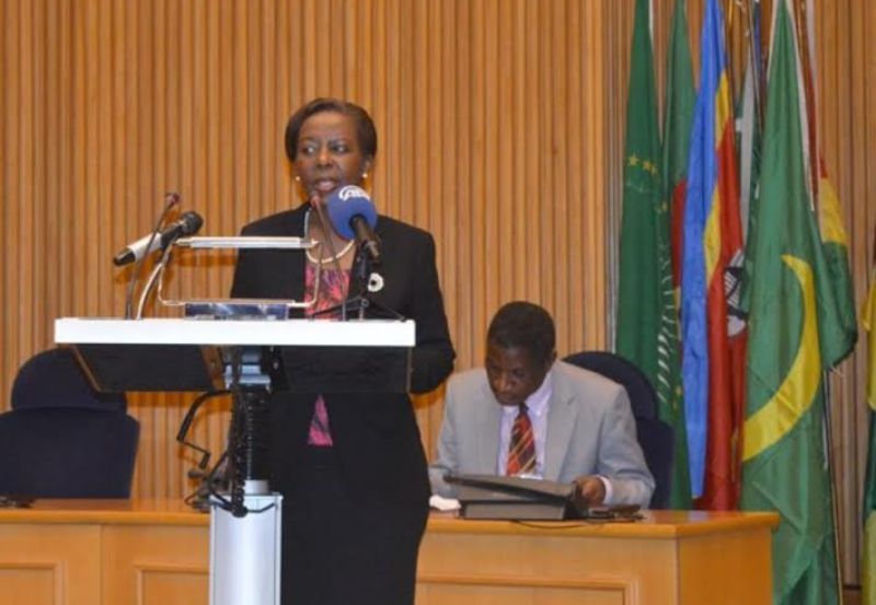 The Minister of Foreign Affairs, Louise Mushikiwabo.
