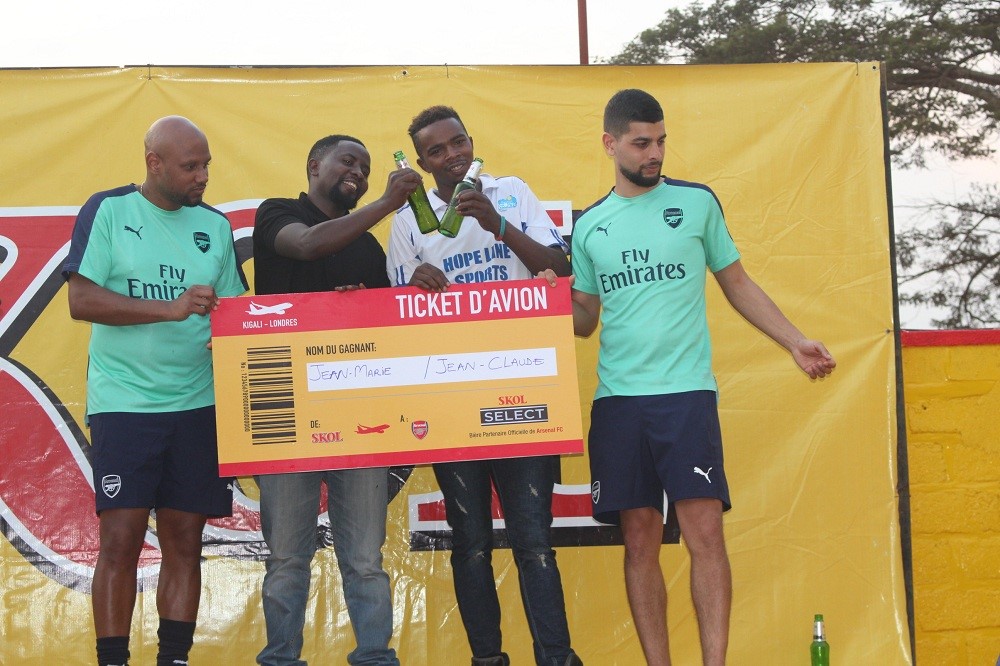 Ndayambaje Jean Marie Vianney and Bikorimana Jean Claude 'Wanyanza' won tickets in February 2019.