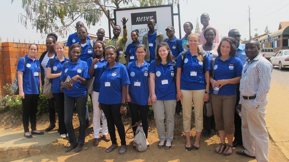 Never Again students pose for a photo at the main offices
