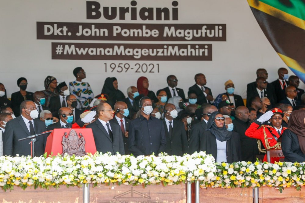 Prime Minister, Edouard Ngirente yesterday attended, on behalf of President Paul Kagame, the State Funeral for the Late President of the United Republic of Tanzania, Dr. John Pombe Joseph Magufuli at Jamuhuri Stadium in Dodoma, Tanzania.