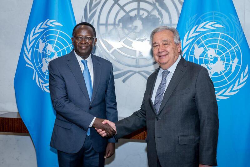 The new Permanent Representative of the Republic of Rwanda, Ambassador Martin Ngoga presented his credentials to United Nations (UN) Secretary-General António Guterres on May 22, 2025.