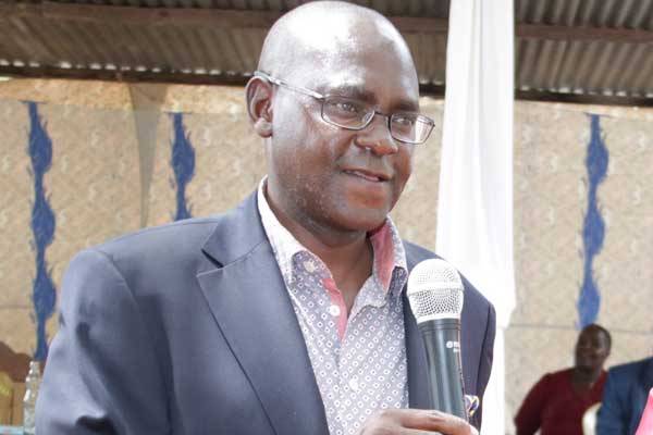 Mbeere North MP Muriuki Njagagua speaks during the official opening of a dormitory at Siakago Girls High School, Embu on April 9, 2016.