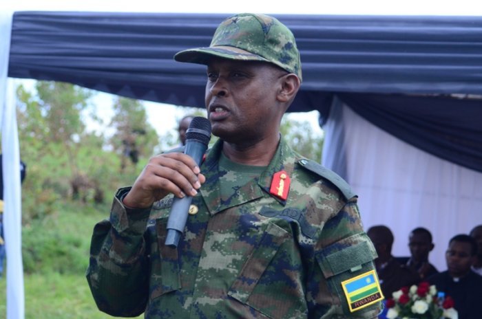 The RDF Second Division Commander, Brig. Gen. Eugene Nkubito