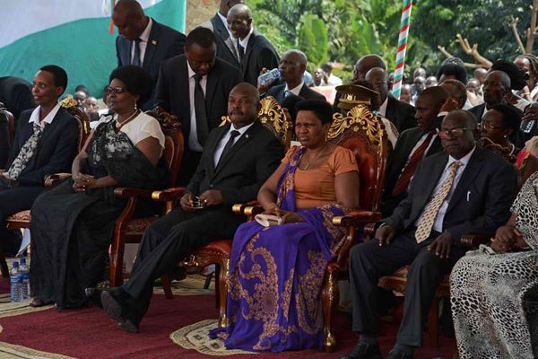 Pierre Buyoya at former president Jean Baptiste Bagaza’s funeral in Bujumbura mid this week. His government has been accused of hunting down opponents in exile, including those in Nairobi, and eliminating them. The government has denied the reports.