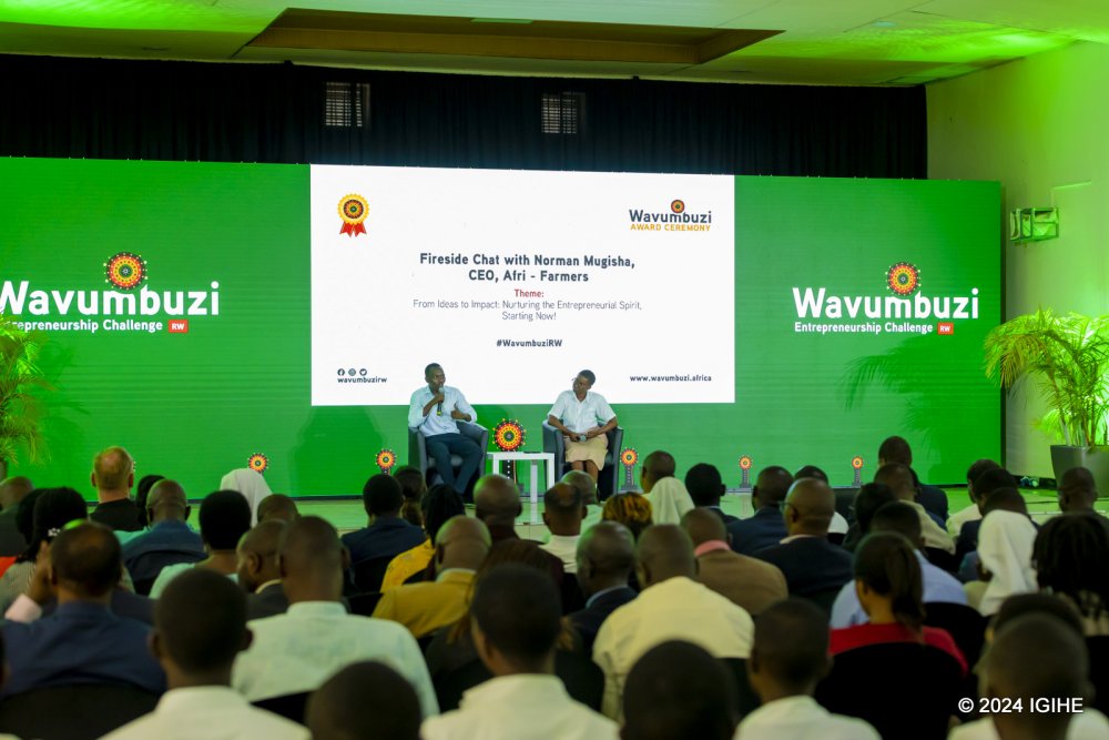 Norman Mugisha, the founder of Afri-Farmers Market, gave a talk about his journey while he was still in school.