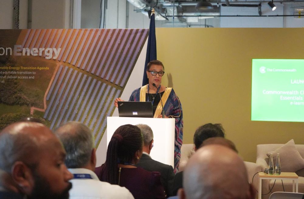 The Commonwealth Secretary-General, Patricia Scotland, launched the ‘Commonwealth Climate Finance Essentials E-learning Course’ at an event on 11 December 2023 in Dubai during the United Nations Climate Change Conference (COP28).