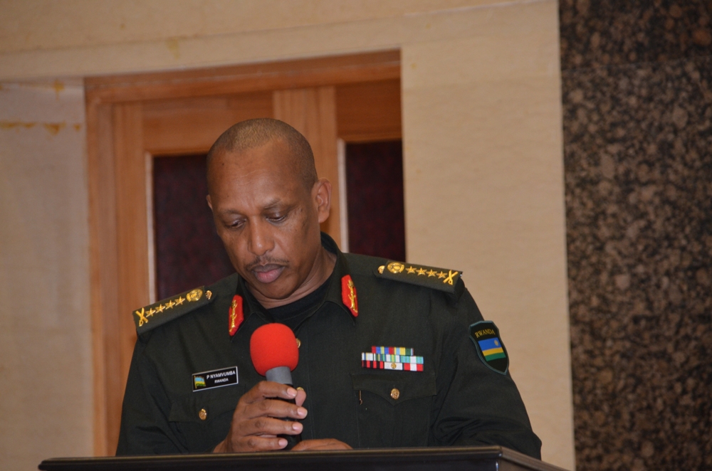 Gen Nyamvumba speaks at the official opening of the training