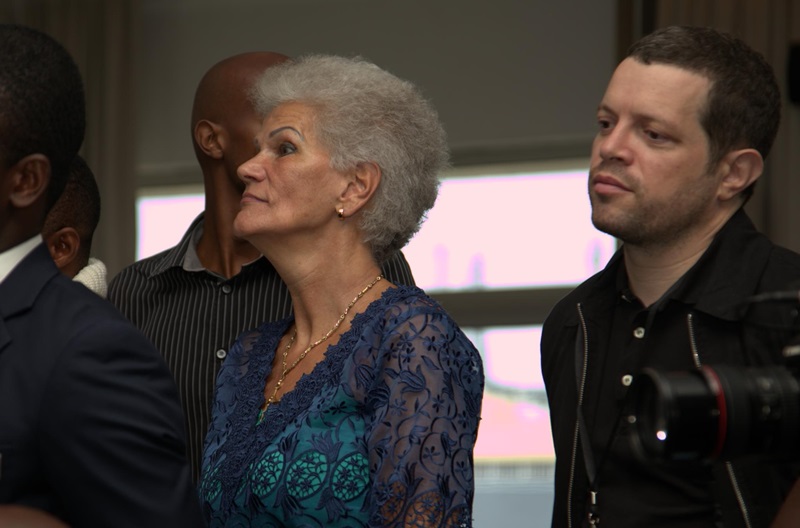 Miranda Marie van Haver, the mother of Stromae, who is in Kigali too,attended the press conference