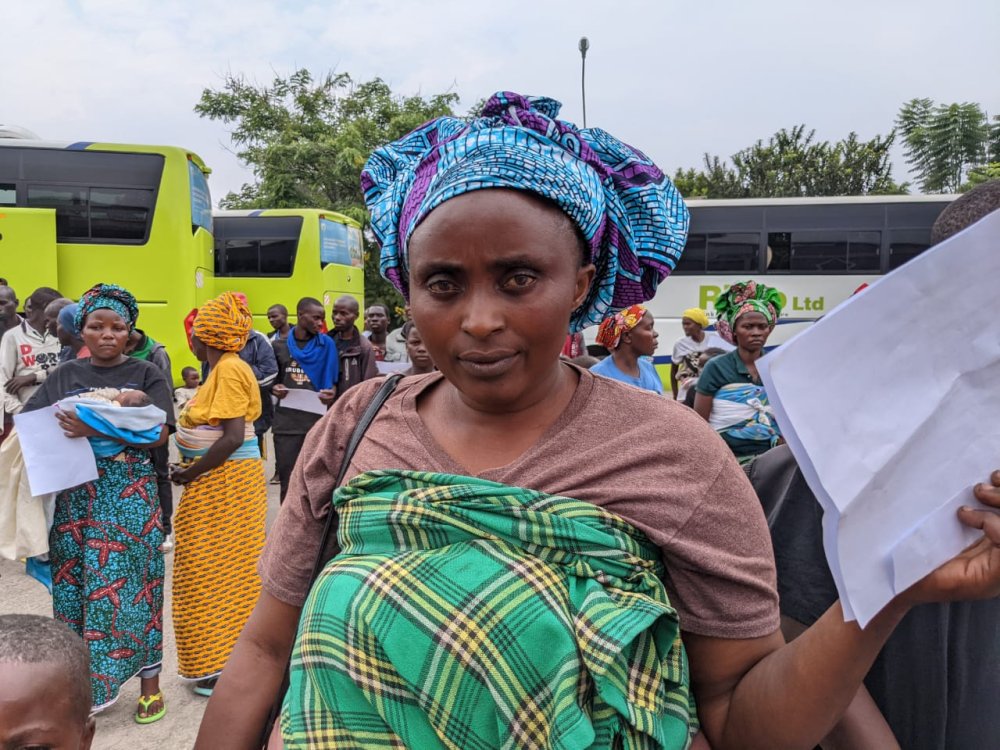 Nyirahabimana Paradia is among the returnees who fled Rwanda in 1994 and had been living in Nyangezi, near Bukavu in South Kivu.