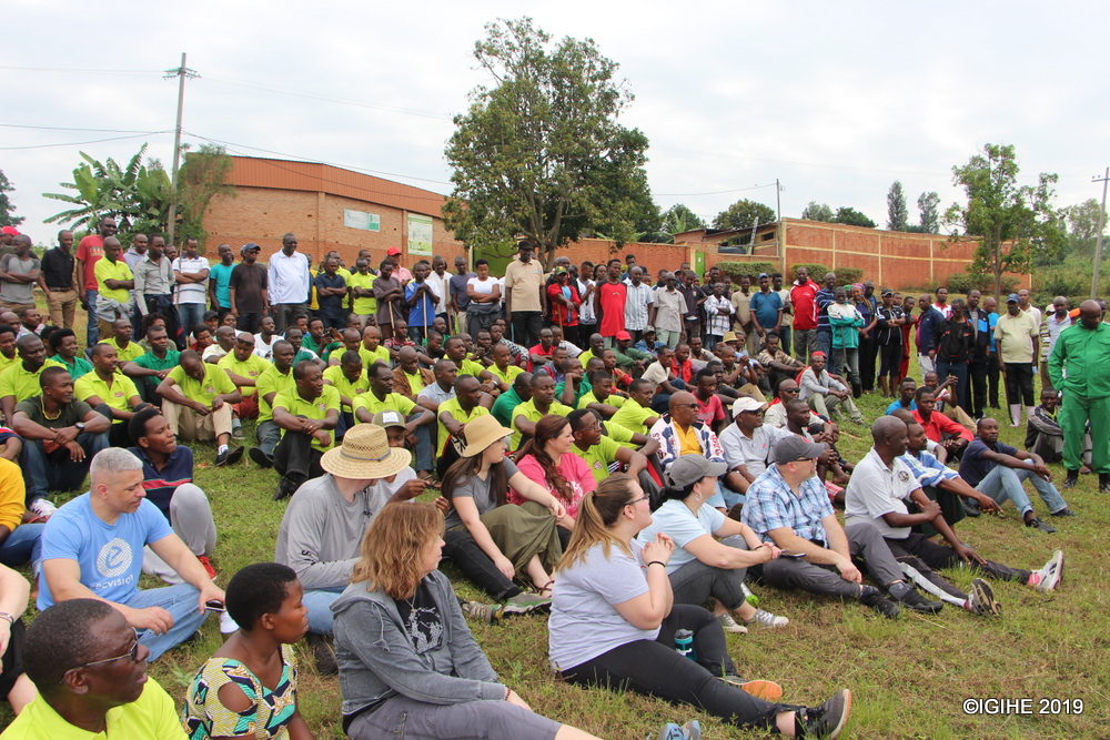 After communal work, KBS Ltd offered Health Insurance Cards (Mutuelle de Santé) to 300 people living in Rukatsa cell