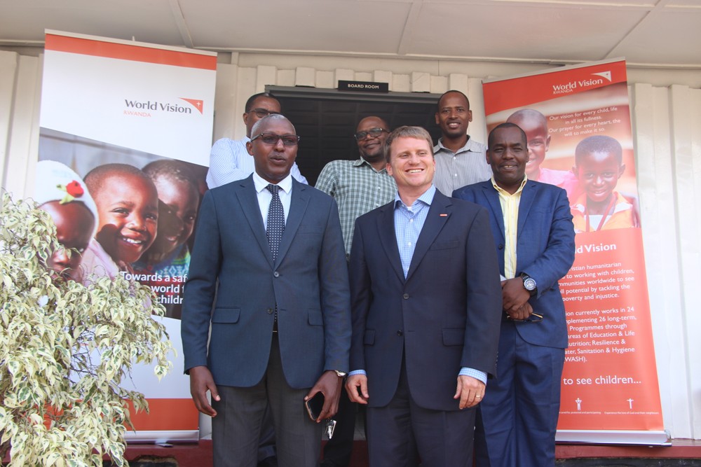 World Vision Rwanda & Rwanda Athletics Federation (RAF) officials taking a group Photo
