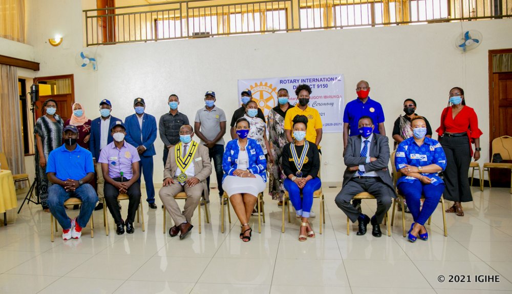 Rotary members in a group photo after launching the new club.
