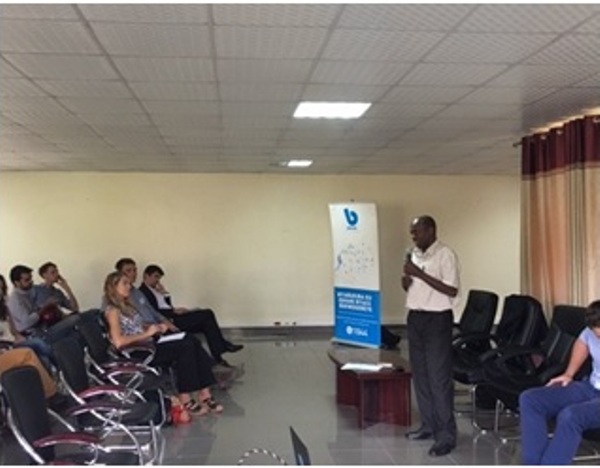 cience and Technology Dr. Leopold Mbereyaho opening the event and welcoming attendants at UR-CST.