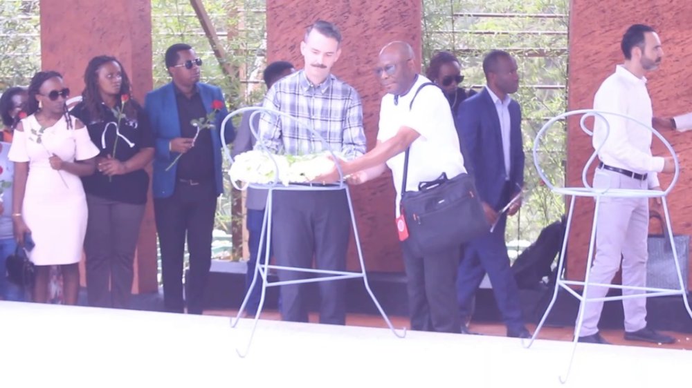 The workers from hotels and restaurants paid tribute to the victims of the Genocide against the Tutsi.