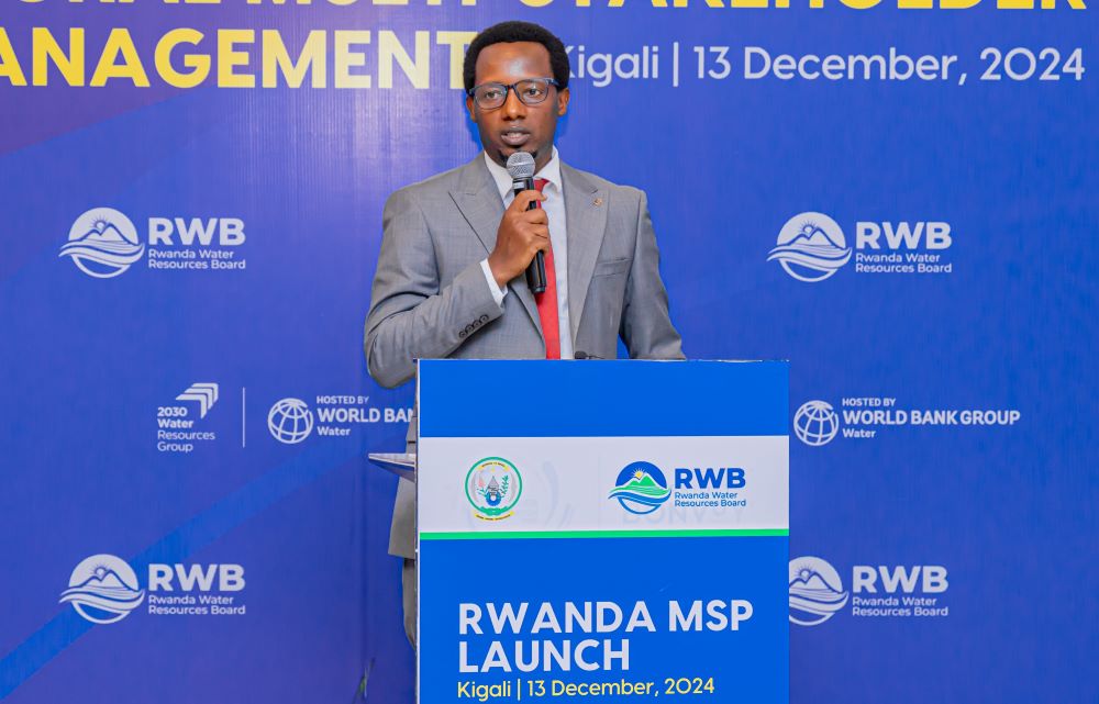 Dr. Emmanuel Rukundo, Director General of the Rwanda Water Resources Board (RWB), highlighted the transformative potential of partnerships in addressing water challenges. 