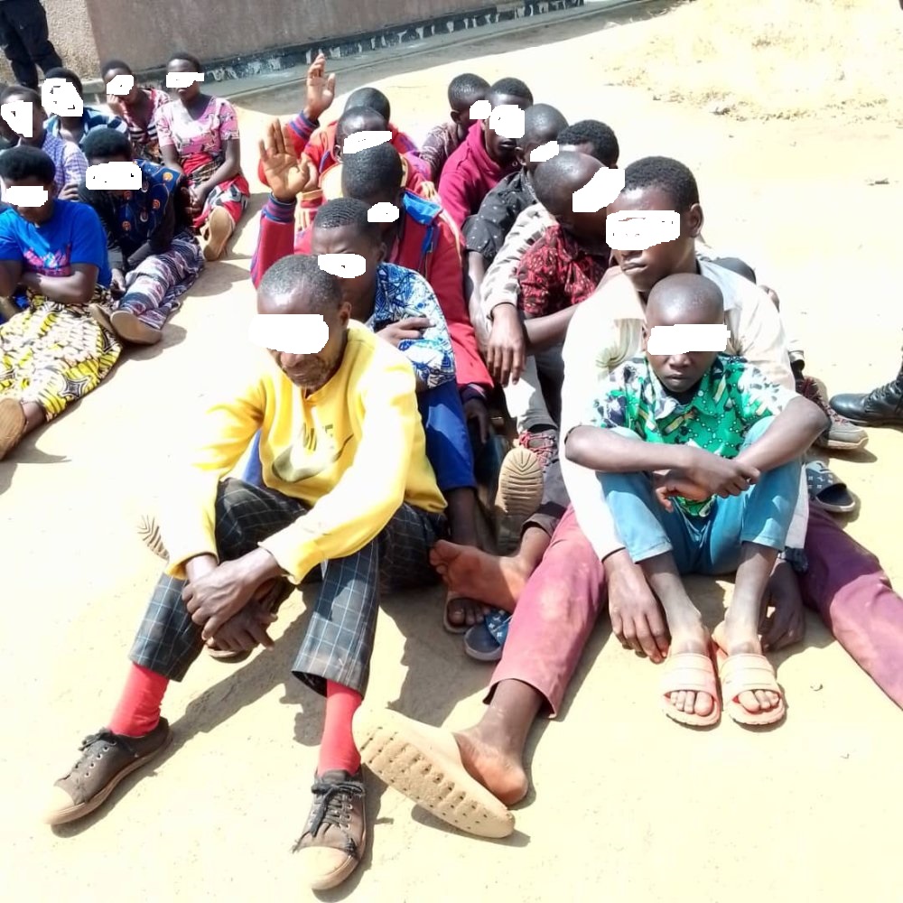 Some of believers of the Seventh-Day Adventist Church apprehended in Kayonza District in July 2023, for allegedly spreading false rumors about an impending apocalypse.