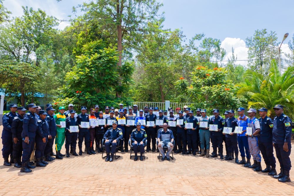 The three-month courses were also attended by those from private security companies in Rwanda.