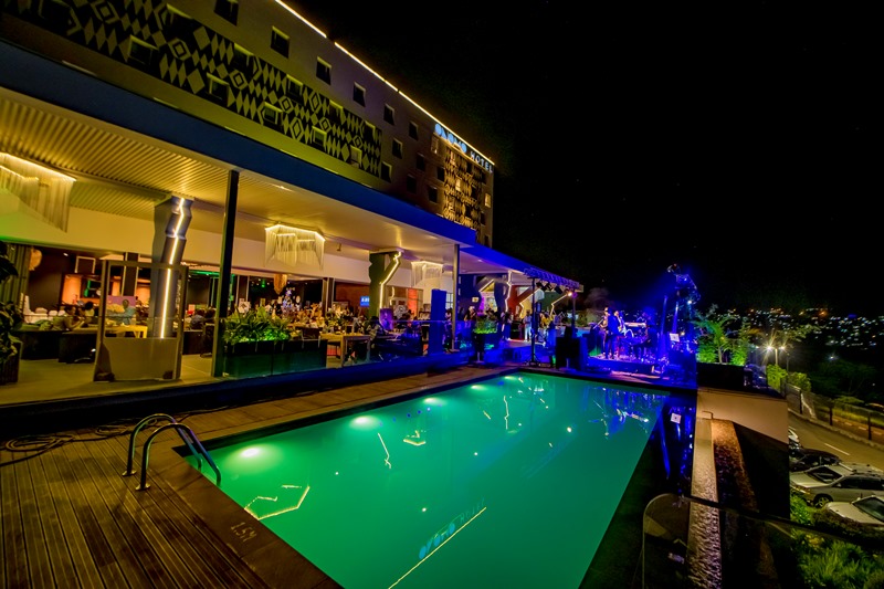 The newly renovated outdoor venue is located alongside ONOMO’s signature infinity pool. 