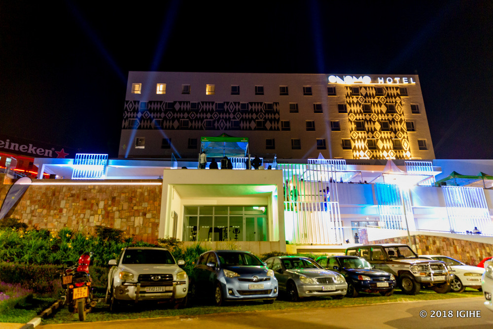 Onomo Hotel Kigali is painted with Rwandan traditional artifacts