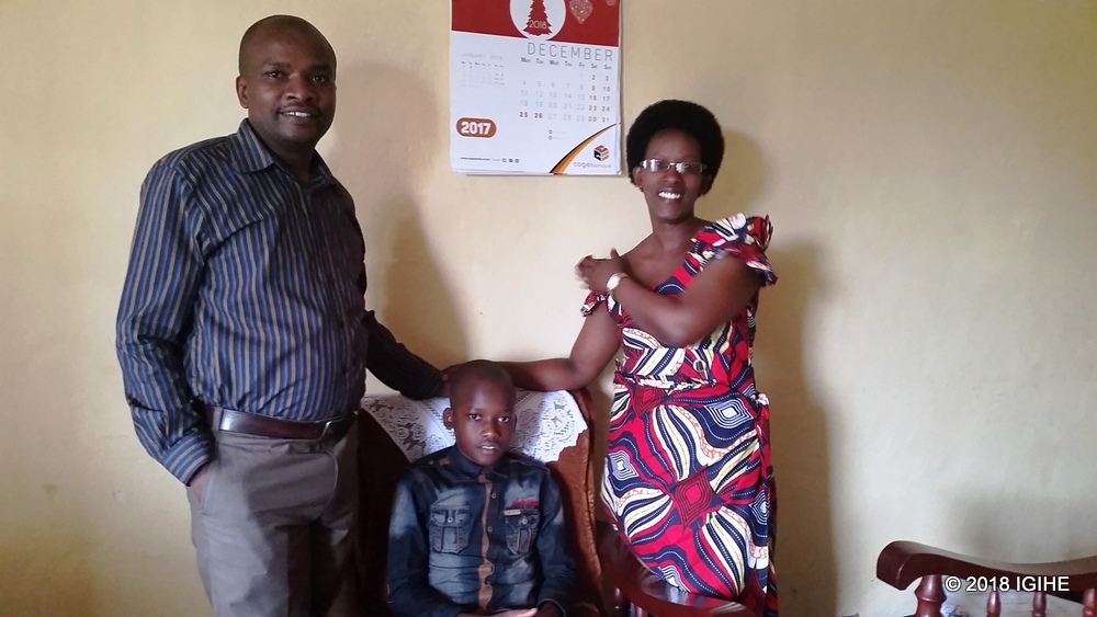 Mugisha and his parents