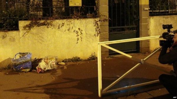 The suspected explosives belt was found in a dustbin in the Montrouge district