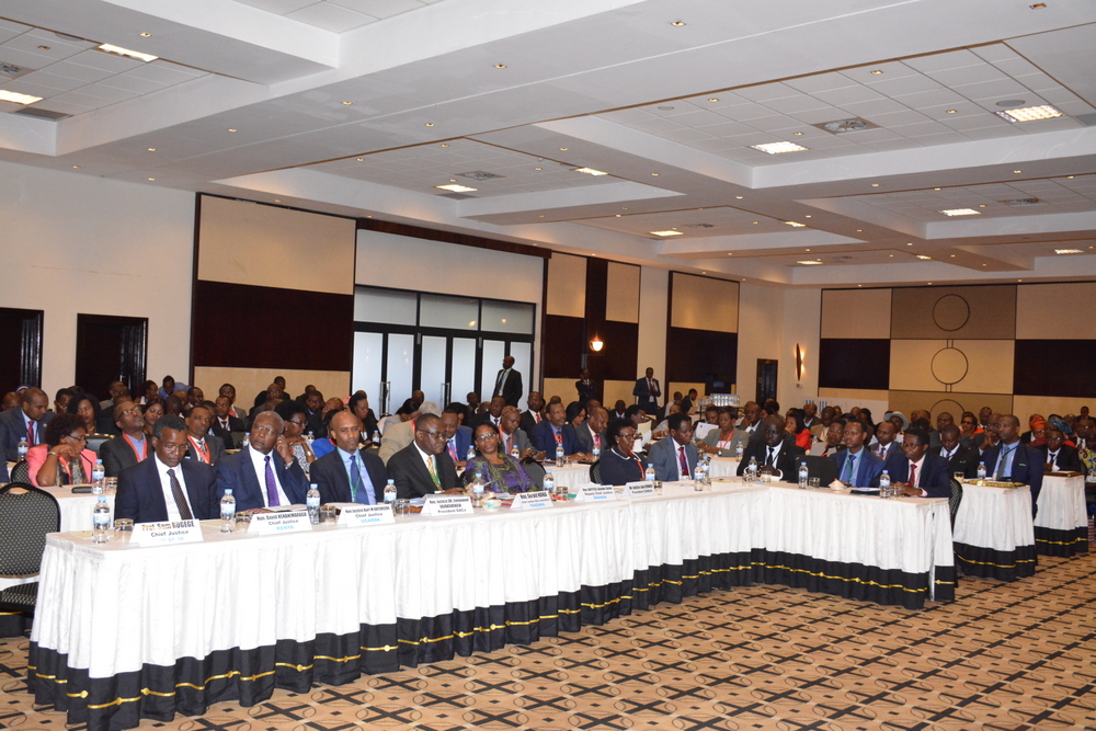 Participants follow proceedings in the event