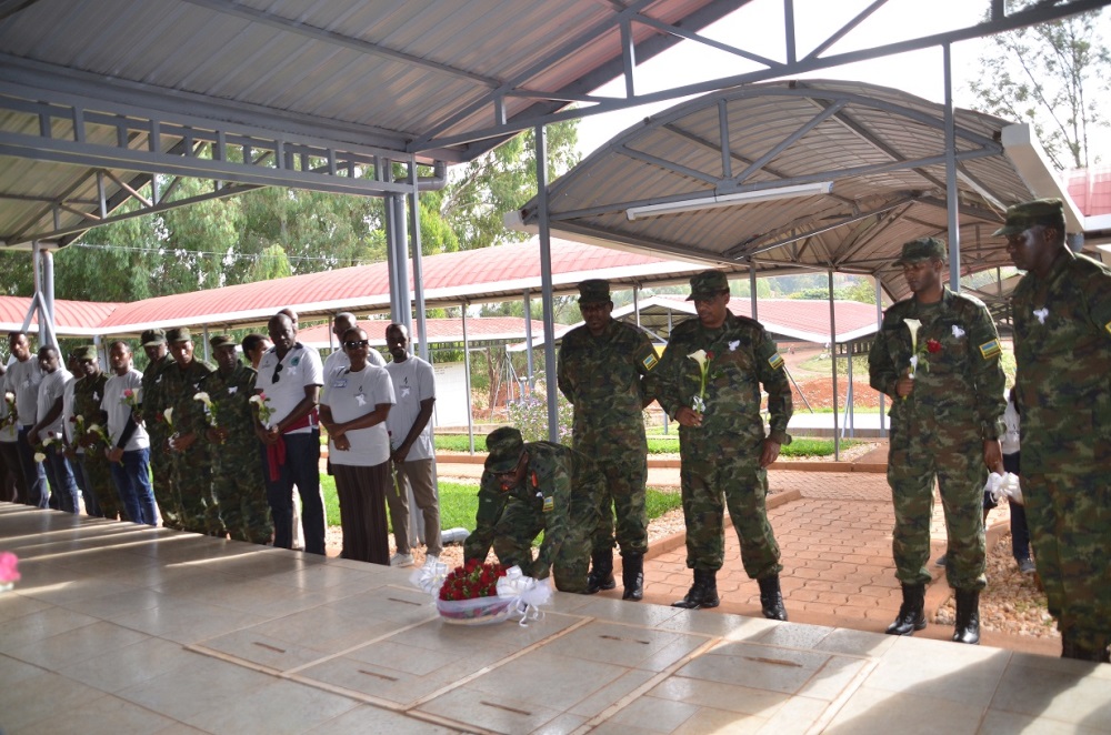 Rwanda Military Hospital (RMH) employees along with Niboye Peace Village Genocide orphans paid homage to the victims of Genocide against the Tutsi 