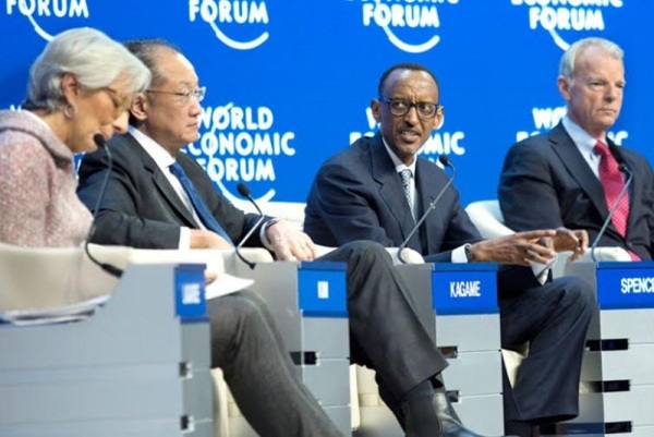 President Kagame during the  2015 World Economic Forum in Davos.