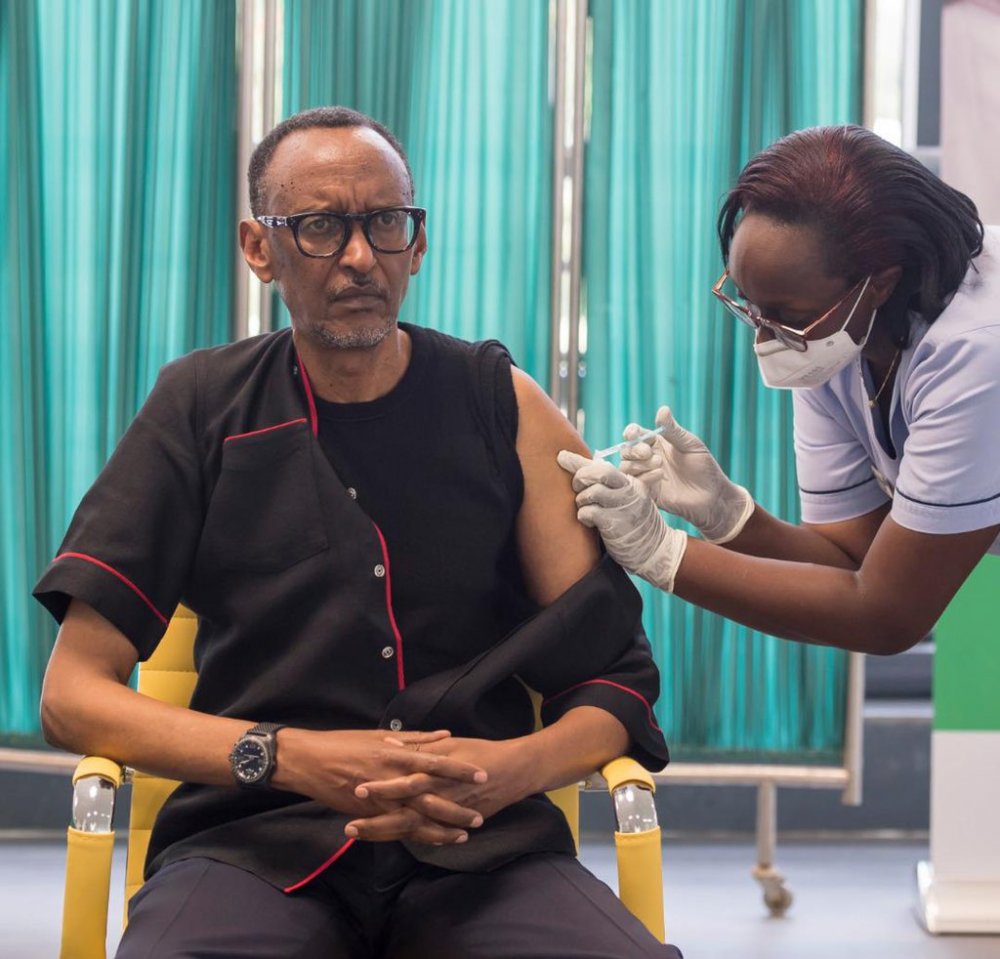 President Paul Kagame has received COVID-19 vaccine at King Faisal Hospital.