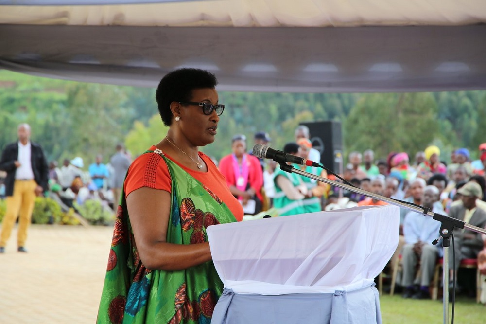 Mukabalisa speaks at the event
