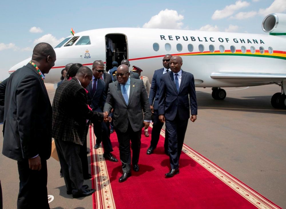 Ghanaian President Addo Dankwa Akufo-Addo in Kigali to attend the 8th African Green Revolution Forum (AGRF) 2018.