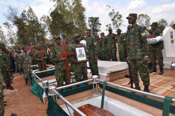 Three RDF soldiers who lost their lives in a fatal accident on Tuesday in Kicukiro were yesterday laid to rest at Kanombe Military Cemetery . 